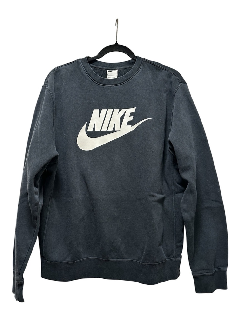 Nike Black Crewneck Sweatshirt with White Swoosh Logo